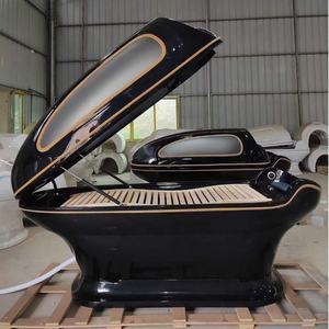 Peralatan pusat kesehatan Spa akrilik warna hitam, perlengkapan Pod Sauna uap basah dan kapsul Spa mewah Populer - Product Image 3