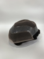 Vente en gros de toupets personnalisés pour hommes, OEM, dentelle suisse, 100% cheveux humains Remy, fabrication sur mesure, MOQ 1