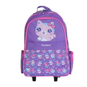 Sac <span class=keywords><strong>à</strong></span> dos scolaire imperméable et mignon pour garçons et filles, sacs de voyage pour enfants, sacs <span class=keywords><strong>à</strong></span> bandoulière de randonnée, valises avec chariot <span class=keywords><strong>à</strong></span> <span class=keywords><strong>roulettes</strong></span> amovible - Product Image 2