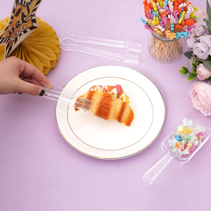 Clear <strong>Plastic</strong> Ice Scoops <strong>Tongs</strong> Set for Serving Food, <strong>Mini</strong> Candy Scoops for Candy Buffet Dry Goods Freezer Bin Canisters - Product Image 5