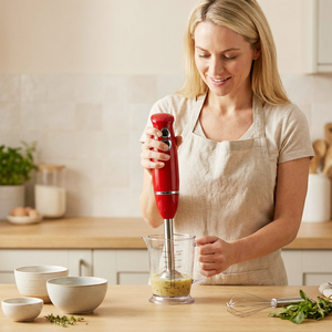 <span class=keywords><strong>Mixeur</strong></span> plongeant électrique portable personnel HB-101SB, moteur DC, commande par bouton-poussoir, 2 vitesses, multifonctionnel pour la <span class=keywords><strong>cuisine</strong></span> - Product Image 3