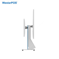 WestarPOS CRS001, Último Diseño, Kiosco POS con Pantalla Grande de 24 Pulgadas, Impresora Integrada, Escáner, NFC, Color Blanco y Azul