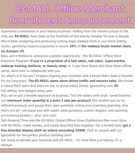 BS-MALL Annonce de <span class=keywords><strong>recrutement</strong></span> de marchands hors ligne - Product Image 3