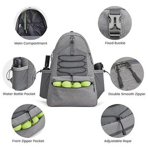 Mochila Deportiva Unisex Personalizada de Fábrica para Tenis y Pickleball, Poliéster Resistente con Compartimento para Zapatos - Product Image 4