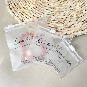 Biểu Tượng Tùy Chỉnh Bông Tai Vòng Cổ PVC Bao Bì Túi Trong Suốt Ziplock Túi Đồ Trang Sức Pouch Với Logo