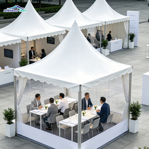 <span class=keywords><strong>Carpa</strong></span> Pagoda Transparente <span class=keywords><strong>3x3</strong></span> de Techo Alto, <span class=keywords><strong>Carpa</strong></span> de Lujo para Exposiciones con <span class=keywords><strong>Cortinas</strong></span> Laterales para Fiestas y Cenas junto al Lago - Product Image 2