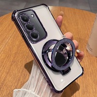 Coque de téléphone Redmi 15 5G en silicone plaqué avec airbags antichoc aux quatre coins, design 3D mignon, motif de personnage de dessin animé, finition givrée, magnétique