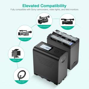 Batterie Firstpower Np-f970, lot de 2, avec sortie USB et écran LCD, compatible avec les moniteurs d'éclairage vidéo Handycam - Product Image 2