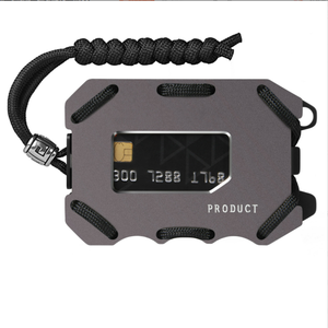 RFID — portefeuille en aluminium avec <span class=keywords><strong>pochette</strong></span> à l'arrière élastique, porte-cartes de crédit et d'identité, <span class=keywords><strong>Mini</strong></span> porte-monnaie fin, étui de cartes bancaire automatique - Product Image 2