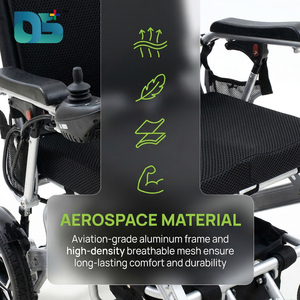 Silla <span class=keywords><strong>de</strong></span> Ruedas Eléctrica Plegable <span class=keywords><strong>de</strong></span> Aluminio para Viajes, con Capacidad <span class=keywords><strong>de</strong></span> 150 kg, para <span class=keywords><strong>Personas</strong></span> con Discapacidad - Product Image 3