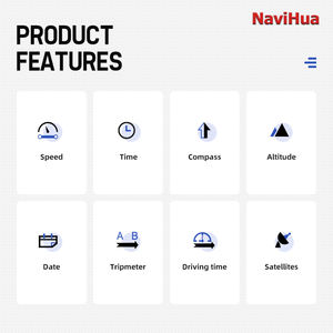 Navihua GPS horloge compteur de vitesse jauges pare-brise <span class=keywords><strong>projecteur</strong></span> rappel de conduite alarme voiture affichage tête haute H600G - Product Image 5