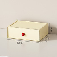 Boîte de rangement de bureau en plastique à un niveau organisateur multifonctionnel pour bureau papeterie cosmétiques style salon