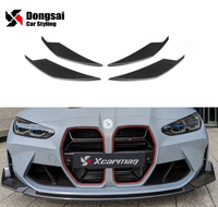 Alerones Delanteros Aerodinámicos Estilo VS para BMW G80 M3 G82 M4 2021+, Fibra de Carbono Seca Preimpregnada en Autoclave, 4 Piezas, Adhesivos