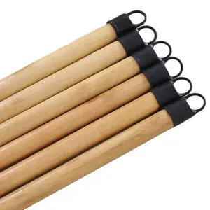 Manche de balai en bois verni surface lisse manche de balai bâton de vadrouille simple bois