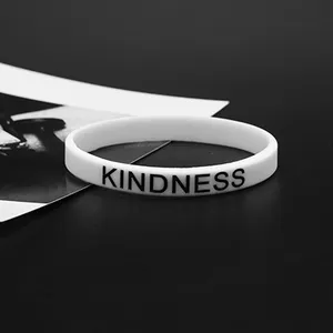 Craft Wolf Fashion Design Faith Words Encourage Bangle Silicone Bracelet