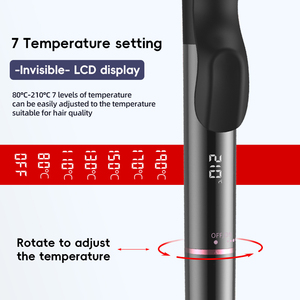 Fer à boucler professionnel à double tension avec logo personnalisé, chauffe rapide PTC, 25mm et 32mm, avec pince - Product Image 2