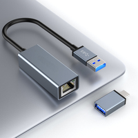 Adaptateur Ethernet Gigabit USB 3.0 gris sidéral avec puce AX88179B/RTL8153E, carte réseau externe RJ45, neuf, directement d'usine, en stock