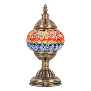 Lampe de table LED pour chambre à coucher, salon, lumière de nuit <span class=keywords><strong>Marrakech</strong></span>, lampe en mosaïque turque, décoration LED, lampe de table artisanale en verre, lumière décorative - Product Image 1