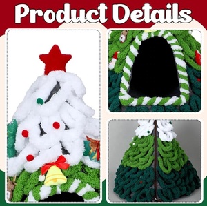 Fournitures pour animaux <span class=keywords><strong>de</strong></span> compagnie : Tente pour chat en feutre, décoration <span class=keywords><strong>de</strong></span> Noël, <span class=keywords><strong>maison</strong></span> arbre <span class=keywords><strong>de</strong></span> Noël, <span class=keywords><strong>lit</strong></span> pour chat, tente-tour, grotte pour chat, à assembler - Product Image 2
