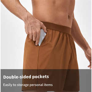Shorts de <span class=keywords><strong>sport</strong></span> décontractés pour hommes, taille haute, respirants, séchage rapide, avec logo personnalisé, pour la course et le <span class=keywords><strong>sport</strong></span> athlétique - Product Image 3