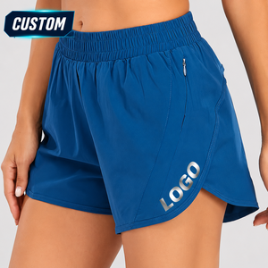 Womens Quick Dry Running Shorts Breathable <b>Elastic</b> <b>Waist</b> Sports Shorts with Pockets Custom Logo Gym Fitness Wear - Product Image 6