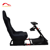 Asientos de cubo ajustables Accesorios de simulador Pedales de asiento Simulador de palanca de cambios Carrera de dirección Juego de cabina Sim Racing