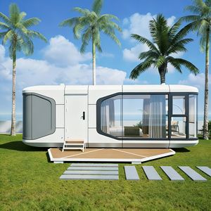 Capsule spatiale préfabriquée luxueuse bateau-maison flottant nouvelle maison de bateau mobile maison flottante en acier pour petite maison extérieure - Product Image 3
