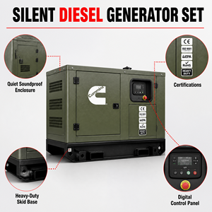 เครื่องกำเนิดไฟฟ้าดีเซลพร้อมเครื่องยนต์แท้จากอังกฤษ Cummins Weichai Perkins Isuzu Yuchai ขนาด 10kw 20kw 30kw 40kw 50kw 80kw 100kw คุณภาพสูง - Product Image 4