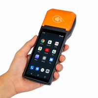 Terminal de point de vente portable tout-en-un Android 14, écran 5,5 pouces, 4G, WiFi, BT, GPS, NFC, imprimante thermique intégrée de 58 mm