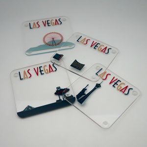 Posavasos de acrílico transparente para bebidas, artesanías modernas de lujo para decoración del hogar - Product Image 3