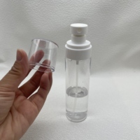 Flacon pulvérisateur cosmétique en plastique PET multi-matériaux, blanc transparent, avec pompe à brume fine, impression sérigraphique, 50 ml, 80 ml, 100 ml