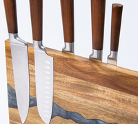 Bloc à couteaux magnétique double face, organisateur de rangement multifonctionnel pour couteaux, support magnétique pour couteaux