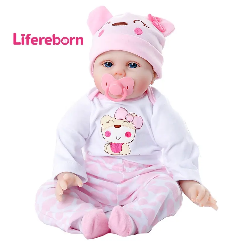 Lifereborn ตุ๊กตาซิลิโคนสำหรับเด็ก,ตุ๊กตาลายคราม