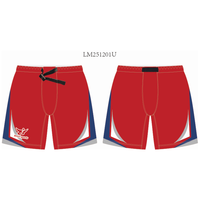 Shorts de hockey sur glace personnalisés pour commandes d'entreprise de grande envergure, unisexe, écologiques, entièrement sublimés, motif drapeau, pour roller