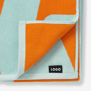 SHIQI <strong>Oversized</strong> Heavy Weight Woven Jacquard <strong>Beach</strong> <strong>Towels</strong> 100% Cotton Highly Absorbent Bath <strong>Beach</strong> <strong>Towel</strong> - Product Image 1