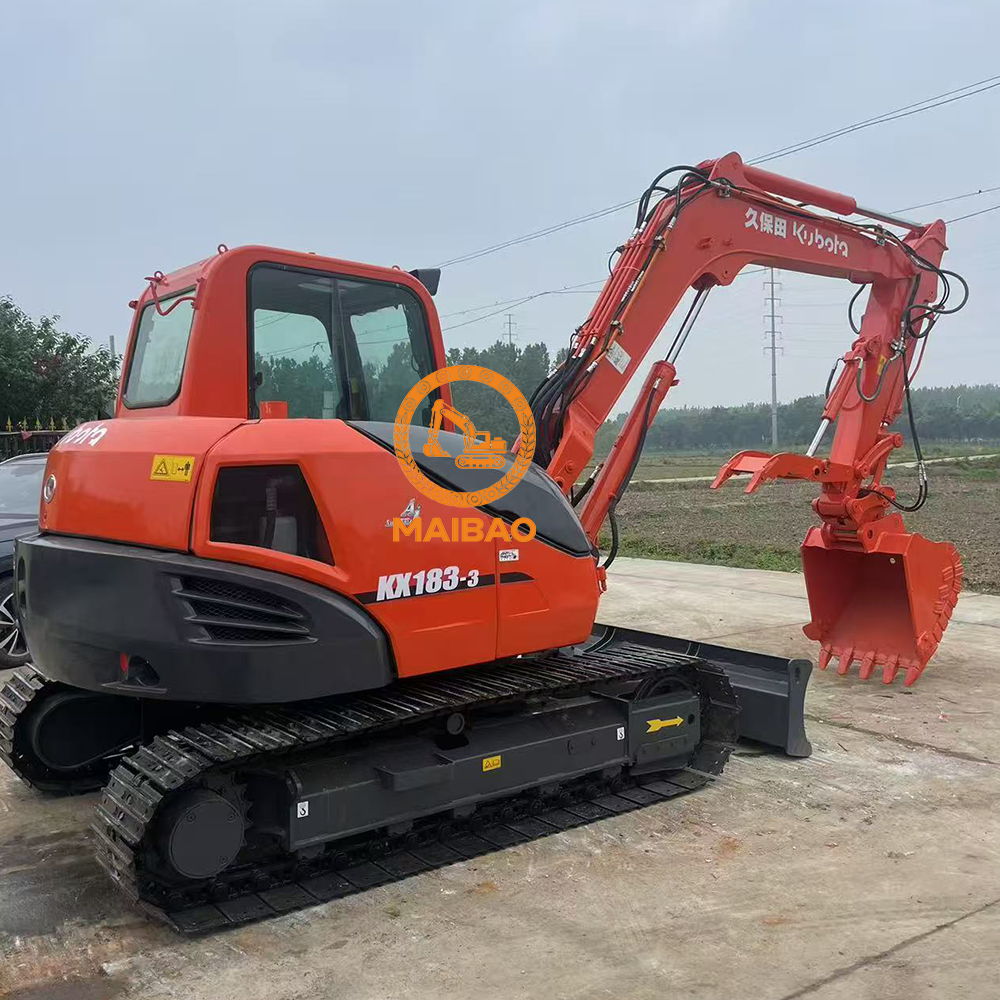 Экскаватор KX183-3 Kubota для продажи, гусеничный экскаватор 8 тонн, мини-строительная техника с двигателем EPA KX185-3 экскаватора