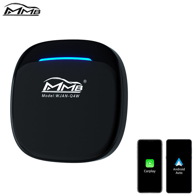 For MMB CarPlay AI Box 8+128GB Wireless Auto Adapter GPS 4K HD Screen for Apple CarPlay Android YouTube/Netflix CD Player