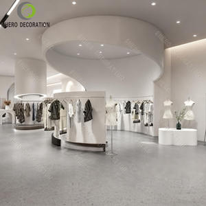 Diseño interior moderno para tiendas de ropa, estante de exhibición de ropa duradero para montar en la pared, soporte para prendas de vestir, muebles para tiendas de ropa - Product Image 5