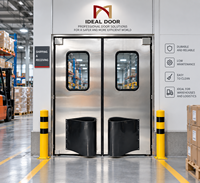 Porte industrielle à ouverture plate en alliage d'aluminium léger, résistant à la corrosion, certifiée CE, design moderne, idéale pour les salles de sport