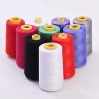 Fil à coudre en polyester filé teint 40S/2 pour les fournitures de couture à la machine
