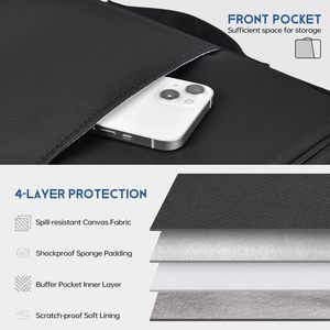 Custodia custodia per Laptop da 12.9 pollici per 2025 2022 <span class=keywords><strong>MacBook</strong></span> <span class=keywords><strong>Air</strong></span> <span class=keywords><strong>13</strong></span> pollici resistente all'acqua antiurto custodia per maniglia con tasca per accessori - Product Image 3