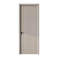 Desain sederhana plastik komposit pintu kayu Modern utama pintu kayu Inter desain pintu kayu