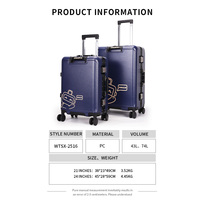 Valise PC unisexe OMASKA avec roulettes pivotantes, sacs de voyage tendance en PC, bagages de voyage pour hommes en PC de 20, 24 et 28 pouces