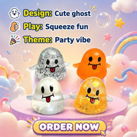 Jouets sensoriels anti-stress Halloween Ghost Squishy à récupération lente, doux au toucher, jouet à presser pour la libération des émotions