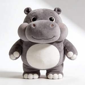 Juguetes de Peluche Personalizados de Animales con Lazo de Dibujos Animados de Hipopótamo, Cocodrilo y Castor para Niños, Juguetes de Peluche de Zoológico - Product Image 4