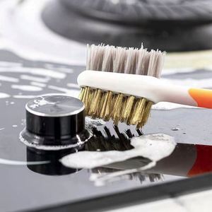 Long Handle Gas Stove Brush Double-Sided Soft <b>Plastic</b> Wire Brush Shovel <b>Kitchen</b> Hood Cleaning Tool with Encryption - Product Image 3