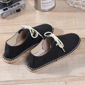 Scarpe da <span class=keywords><strong>uomo</strong></span> in tela con lacci scarpe Casual con piede morbido scarpe di tela <span class=keywords><strong>espadrillas</strong></span> con Logo personalizzato - Product Image 3