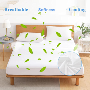 100% su geçirmez kraliçe yatak örtüsü 16 inç donatılmış derin cep yatak örtüsü rahat nefes soğutma koruyucu - Product Image 6