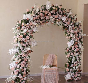 Arco Floral de Seda Artificial en Oferta, Arco de Flores para Boda, Decoración de Fondo y Escenario - Product Image 5