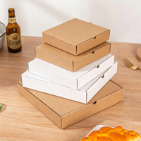 Boîte à pizza personnalisée avec logo, motif, dorure UV, papier kraft écologique, emballage de restaurant, impression quadricolore, vente en gros